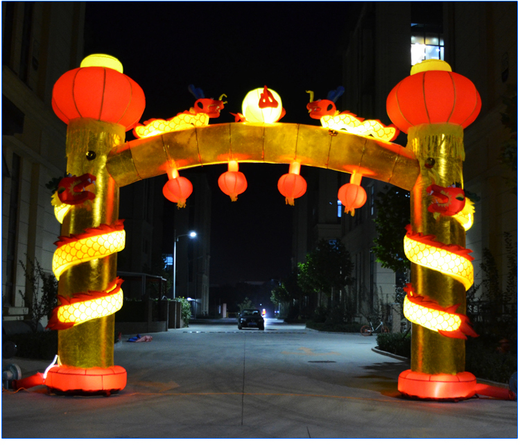 青岛夜光灯笼柱拱门